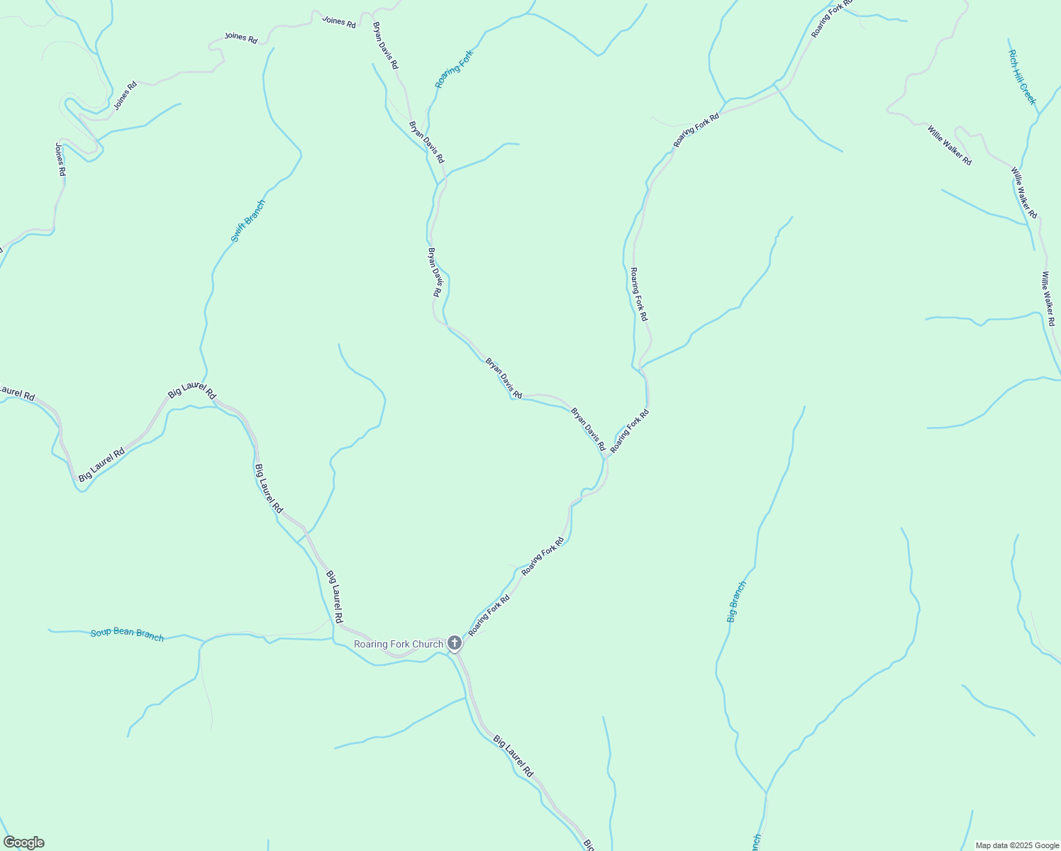 map of restaurants, bars, coffee shops, grocery stores, and more near 445 Bryan Davis Road in Creston