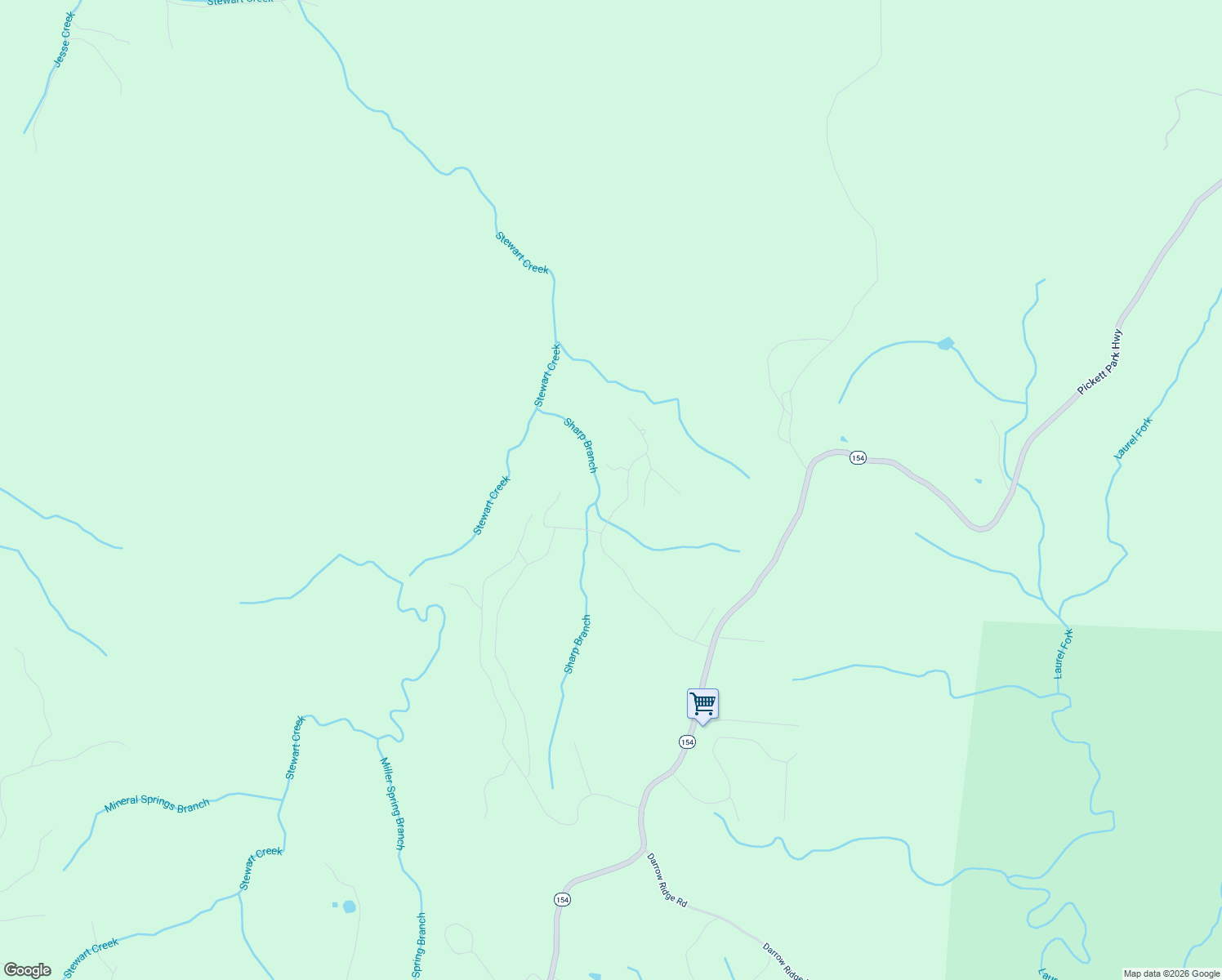 map of restaurants, bars, coffee shops, grocery stores, and more near 1092 Grandview Way in Jamestown