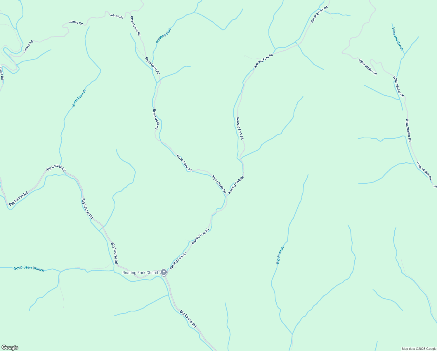 map of restaurants, bars, coffee shops, grocery stores, and more near 274 Bryan Davis Road in Creston