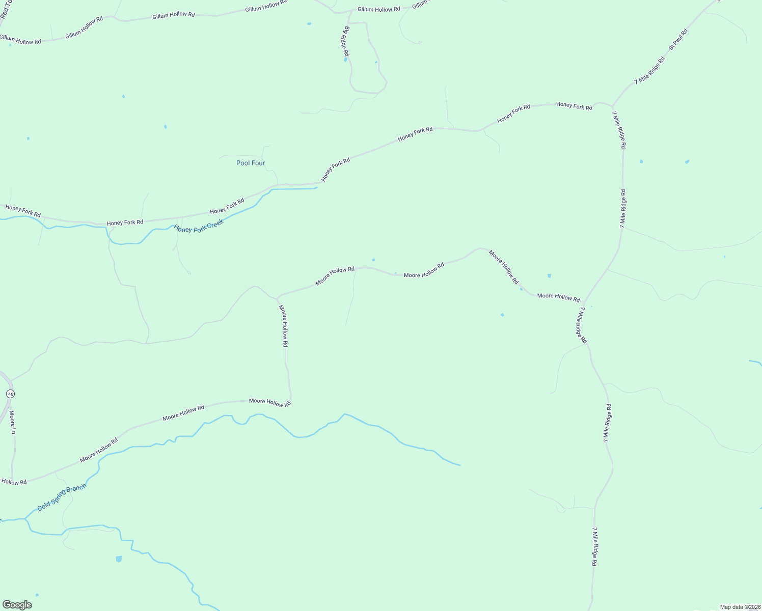 map of restaurants, bars, coffee shops, grocery stores, and more near 720 Moore Hollow Road in Indian Mound