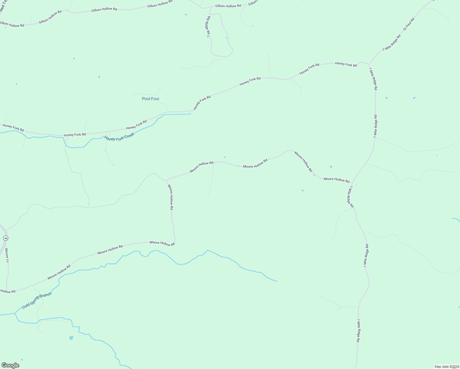 map of restaurants, bars, coffee shops, grocery stores, and more near 720 Moore Hollow Road in Indian Mound