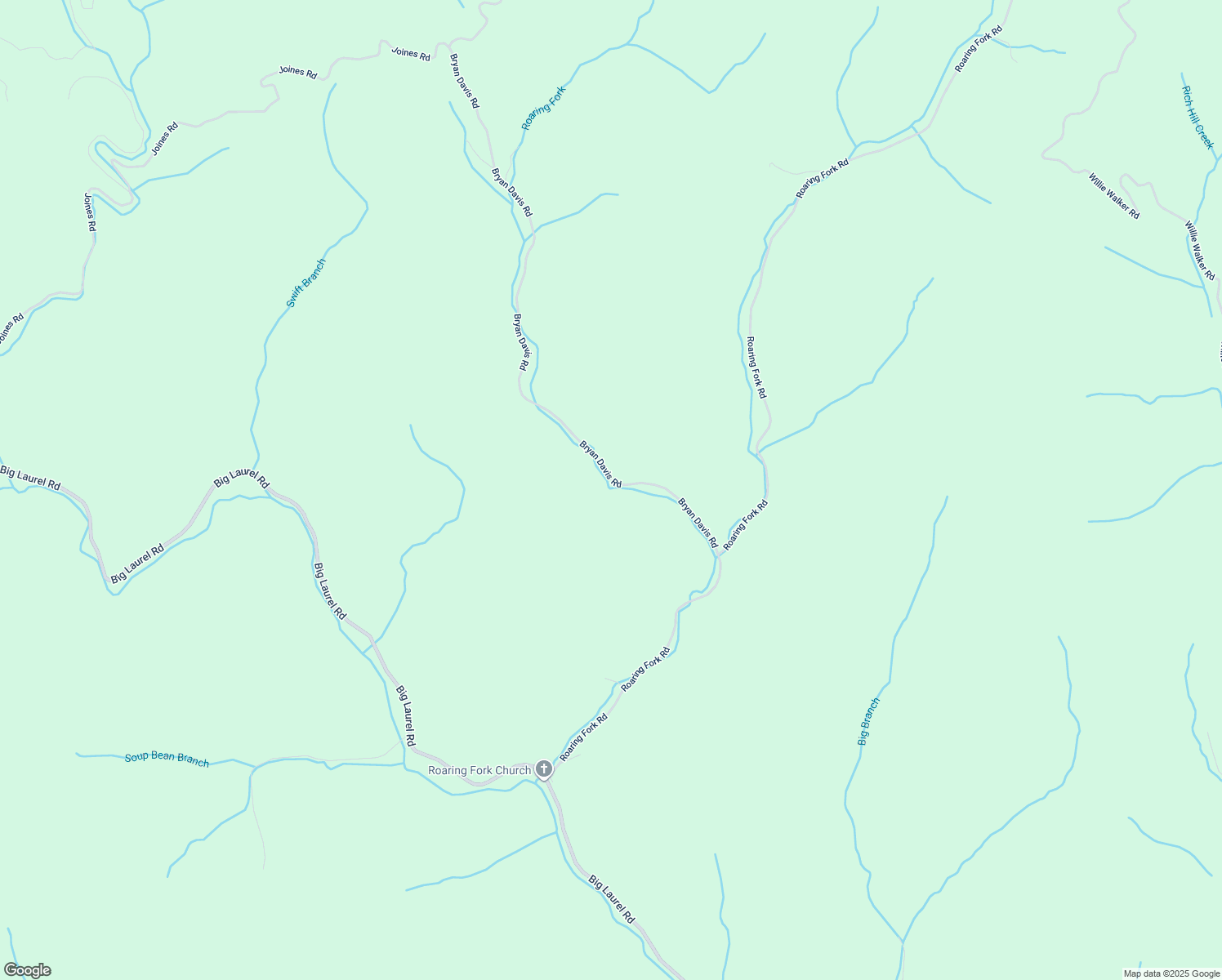 map of restaurants, bars, coffee shops, grocery stores, and more near 487 Bryan Davis Road in Creston