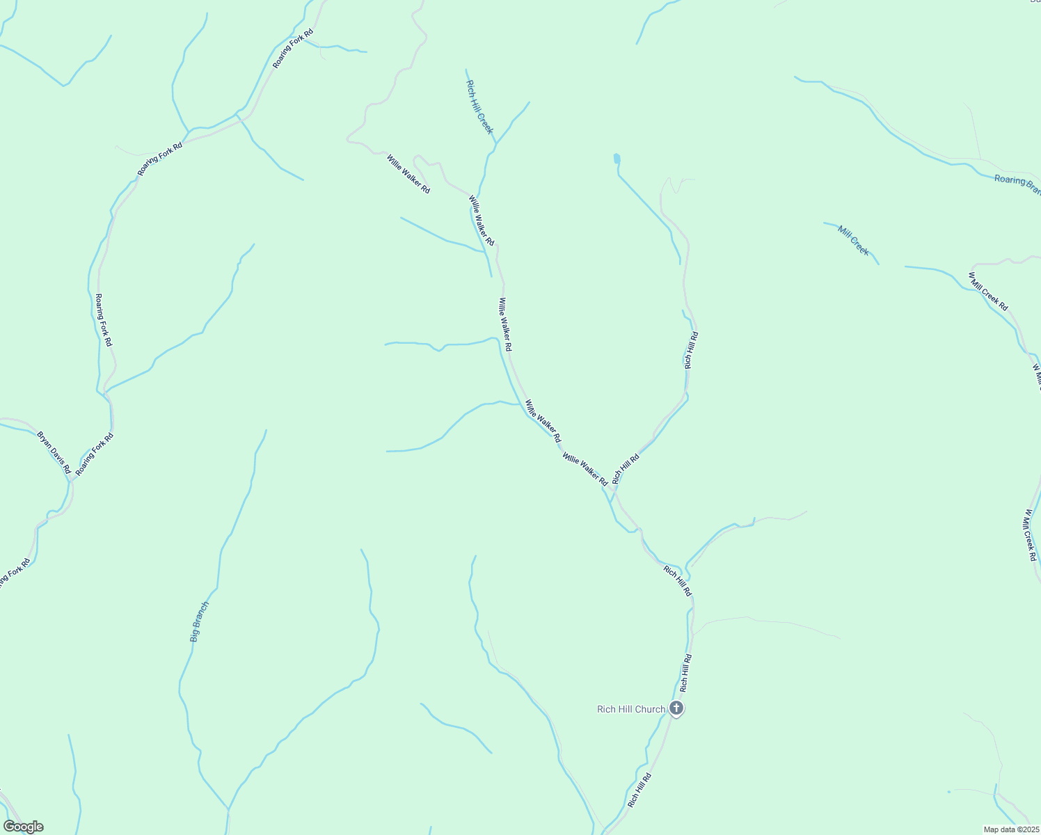 map of restaurants, bars, coffee shops, grocery stores, and more near 529 Willie Walker Road in Creston
