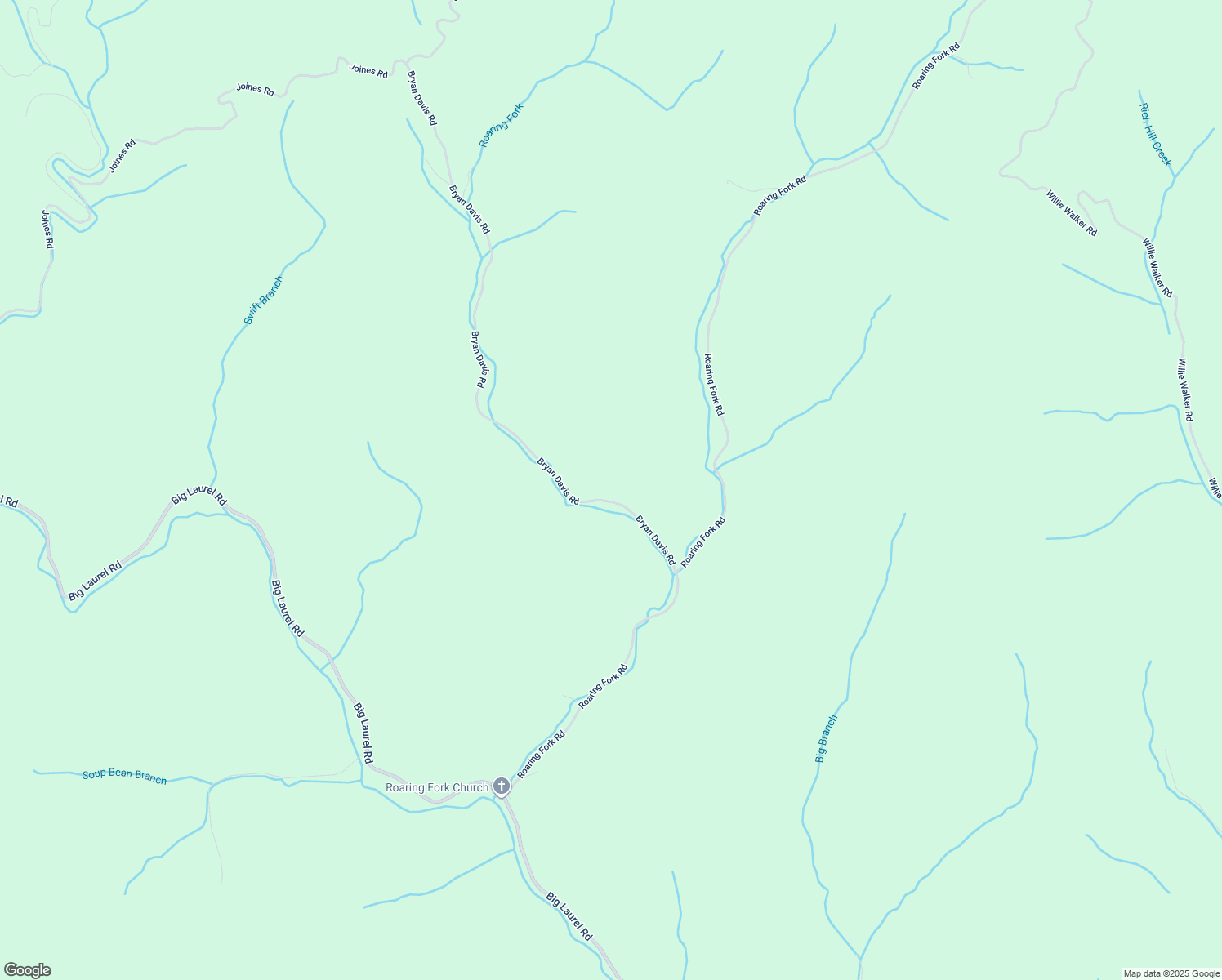 map of restaurants, bars, coffee shops, grocery stores, and more near 445 Bryan Davis Road in Creston