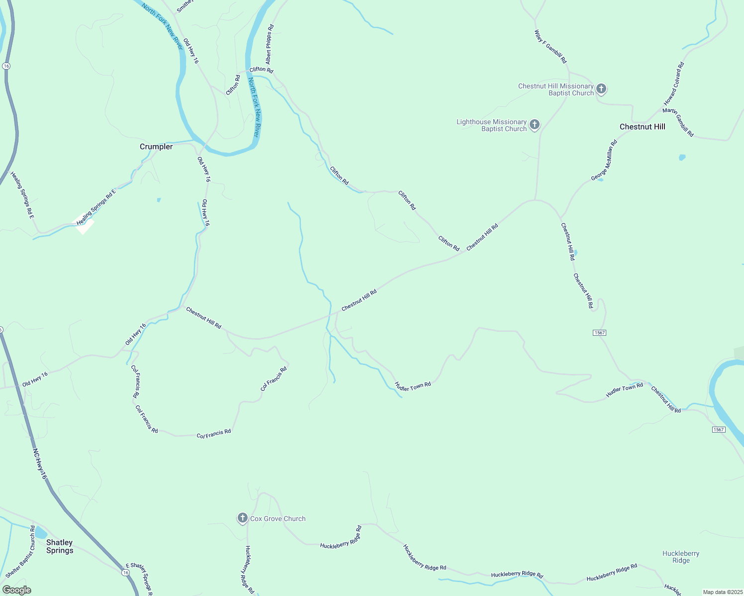 map of restaurants, bars, coffee shops, grocery stores, and more near 1240 Chestnut Hill Road in Crumpler