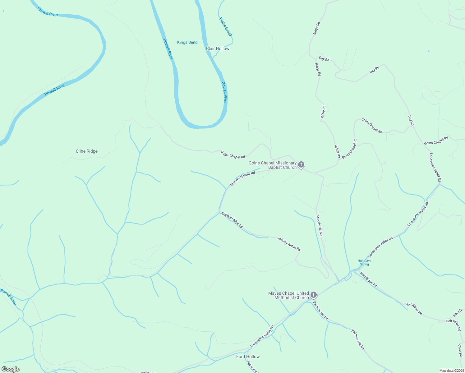 map of restaurants, bars, coffee shops, grocery stores, and more near 311 Greever Hollow Road in Tazewell