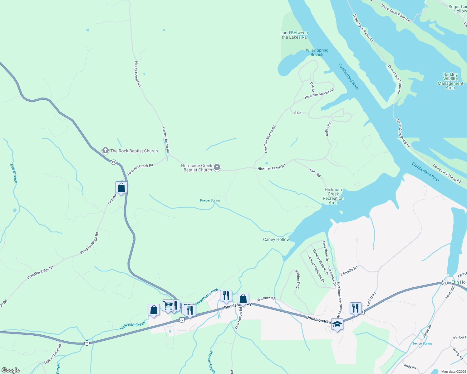 map of restaurants, bars, coffee shops, grocery stores, and more near 111 Lena Sykes Road in Dover