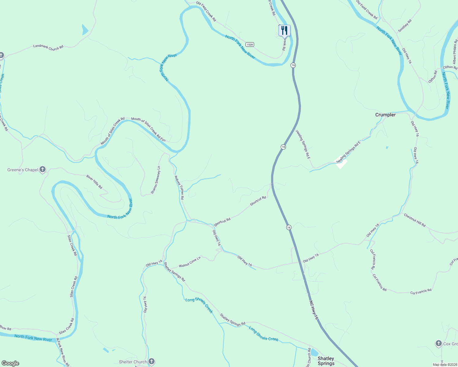 map of restaurants, bars, coffee shops, grocery stores, and more near 207-399 Clear View Ridge in Crumpler