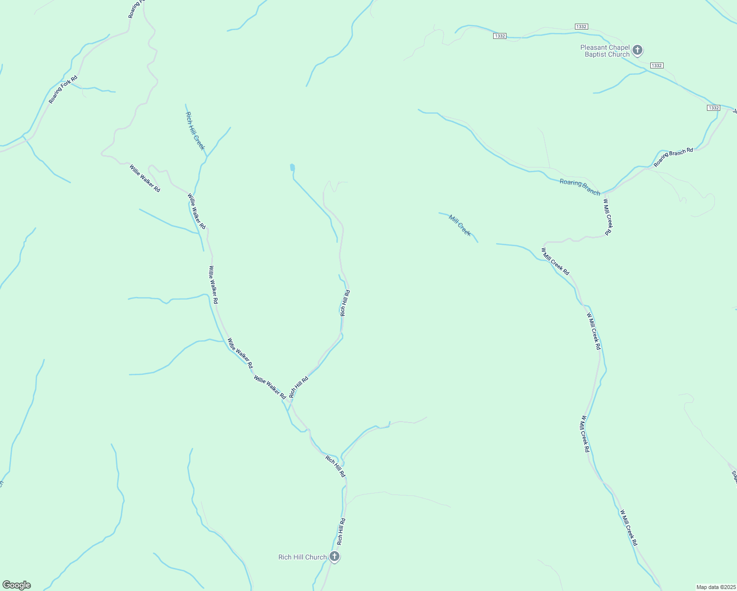 map of restaurants, bars, coffee shops, grocery stores, and more near 3750 Rich Hill Road in Creston