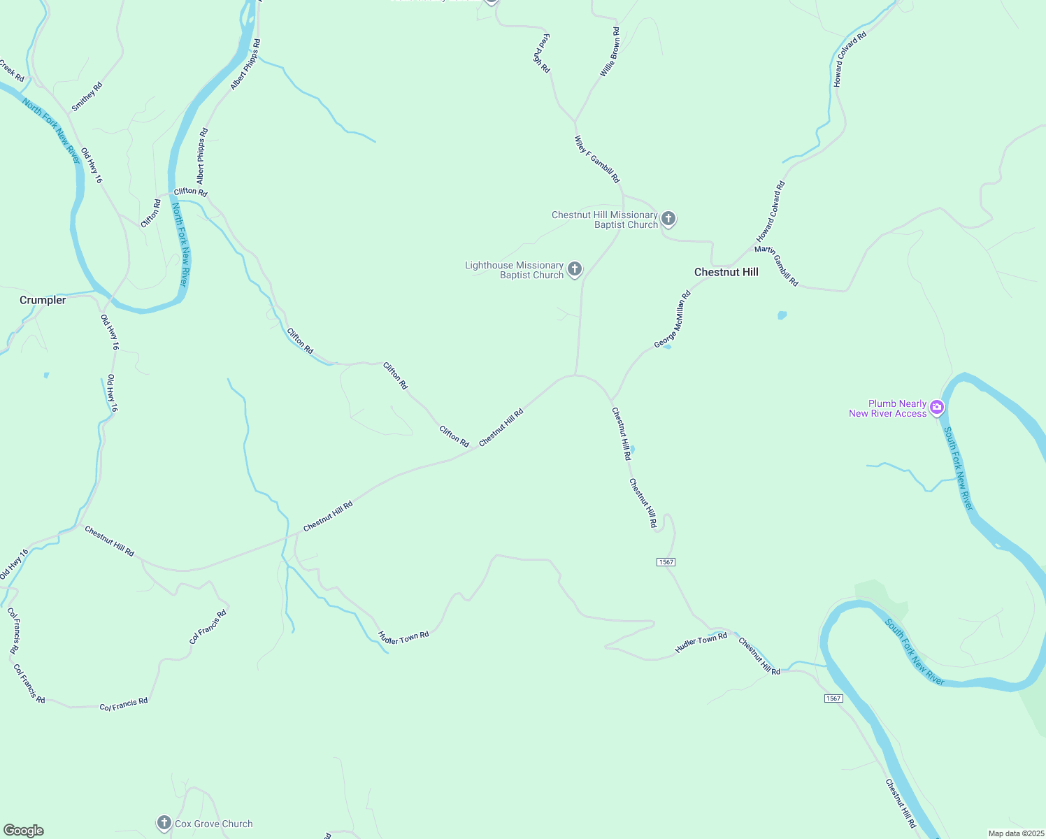 map of restaurants, bars, coffee shops, grocery stores, and more near 1988 Chestnut Hill Road in Crumpler