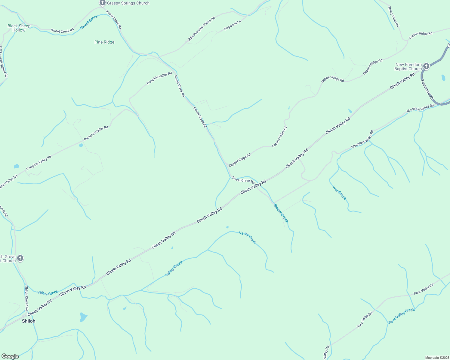 map of restaurants, bars, coffee shops, grocery stores, and more near 162 Clinch Valley Road in Eidson