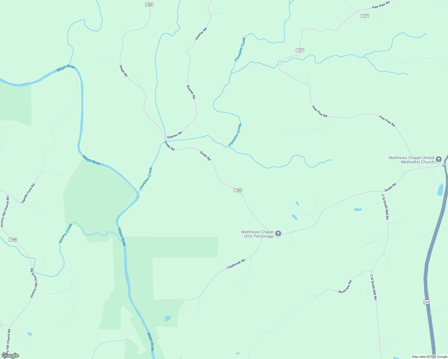 map of restaurants, bars, coffee shops, grocery stores, and more near 1338 Smith Road in Stoneville