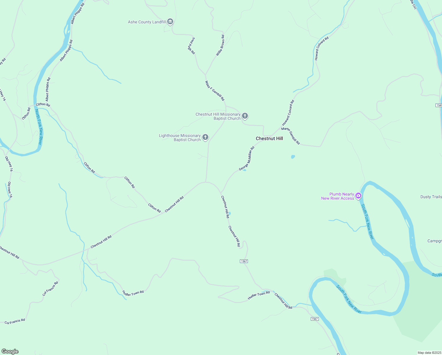 map of restaurants, bars, coffee shops, grocery stores, and more near 155 George McMillan Road in Crumpler