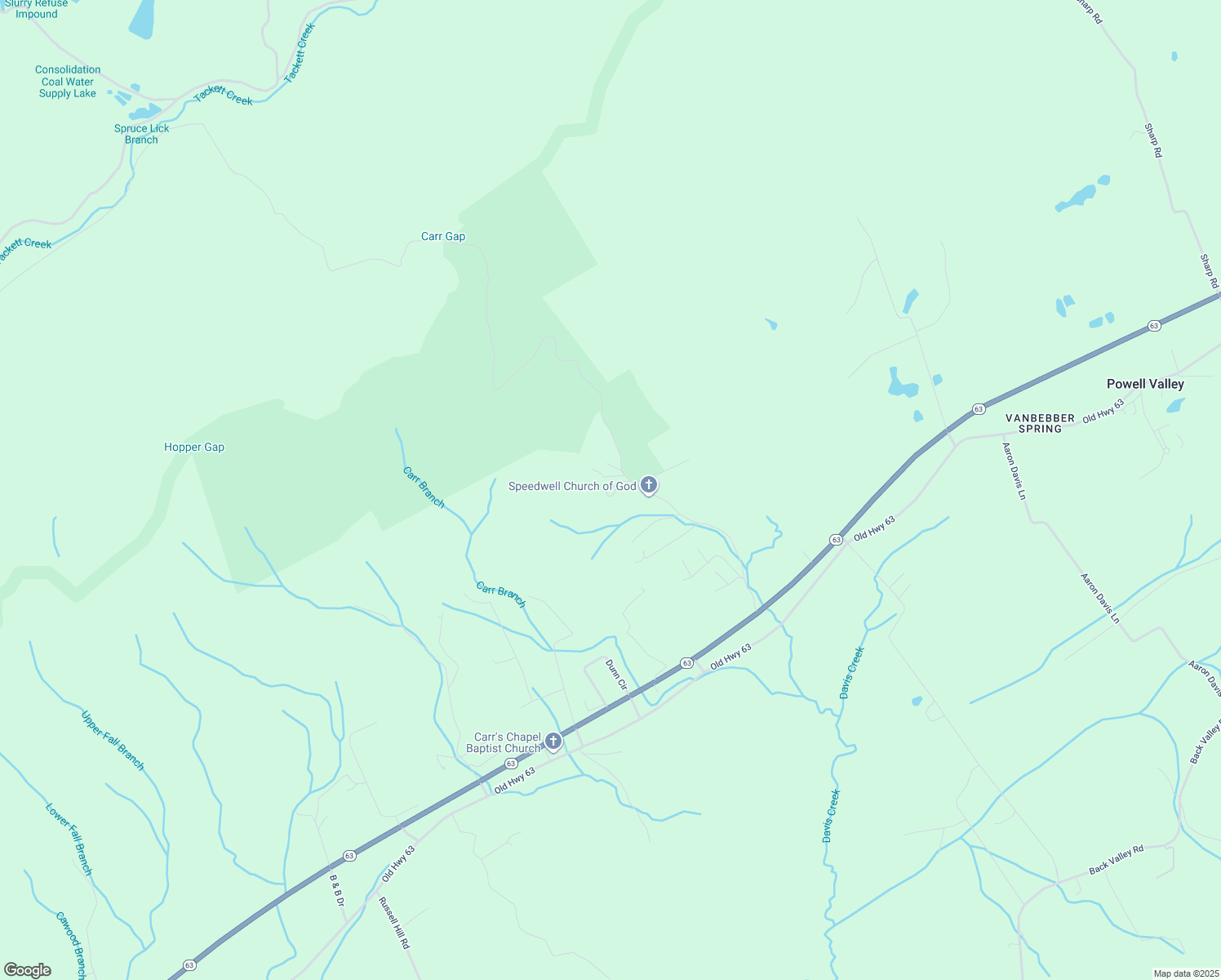 map of restaurants, bars, coffee shops, grocery stores, and more near 379 Carr Gap Rd in Claiborne