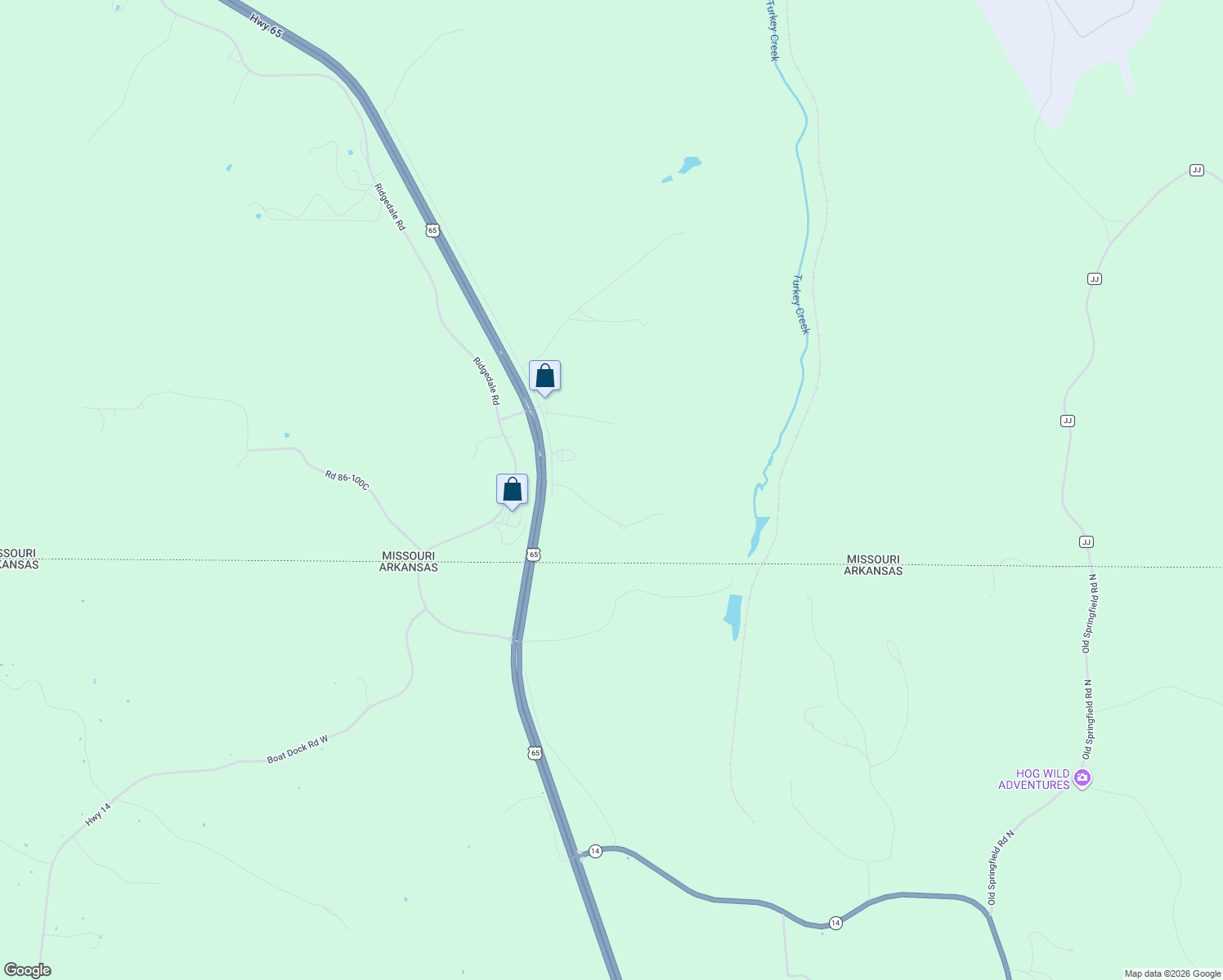 map of restaurants, bars, coffee shops, grocery stores, and more near 301 Peace Lane in Taney County