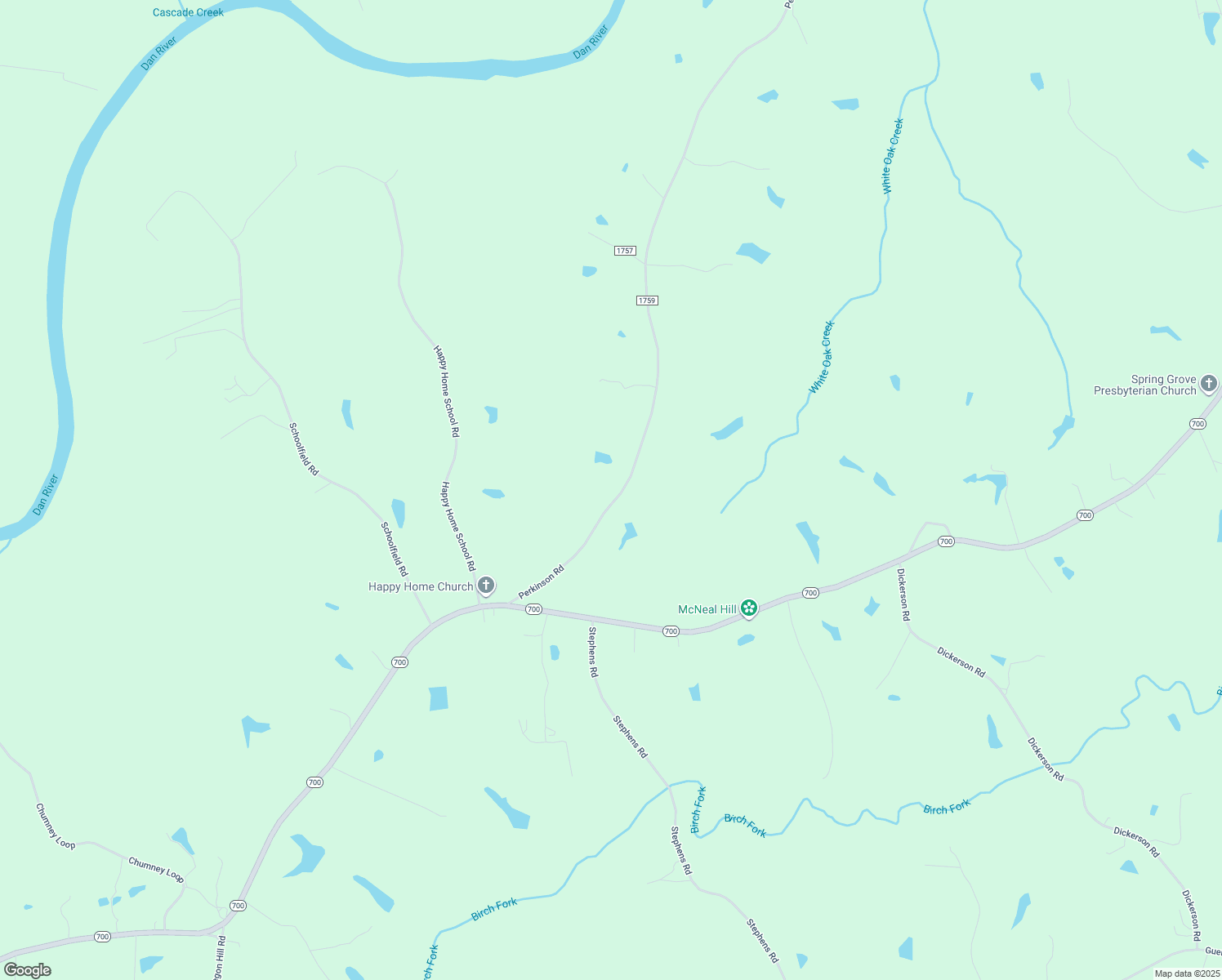 map of restaurants, bars, coffee shops, grocery stores, and more near 348 Perkinson Road in Ruffin