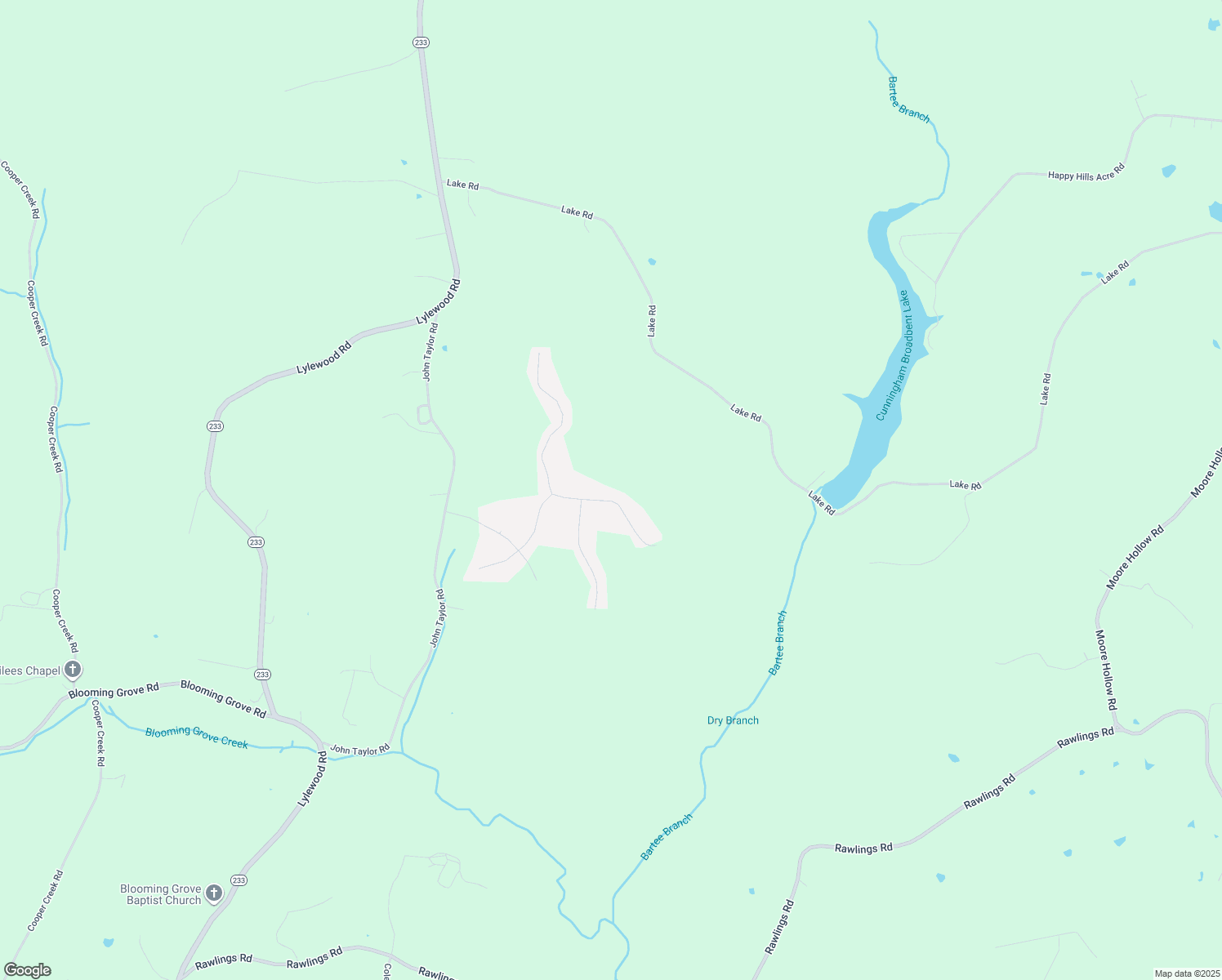 map of restaurants, bars, coffee shops, grocery stores, and more near 3332 Backridge Road in Woodlawn