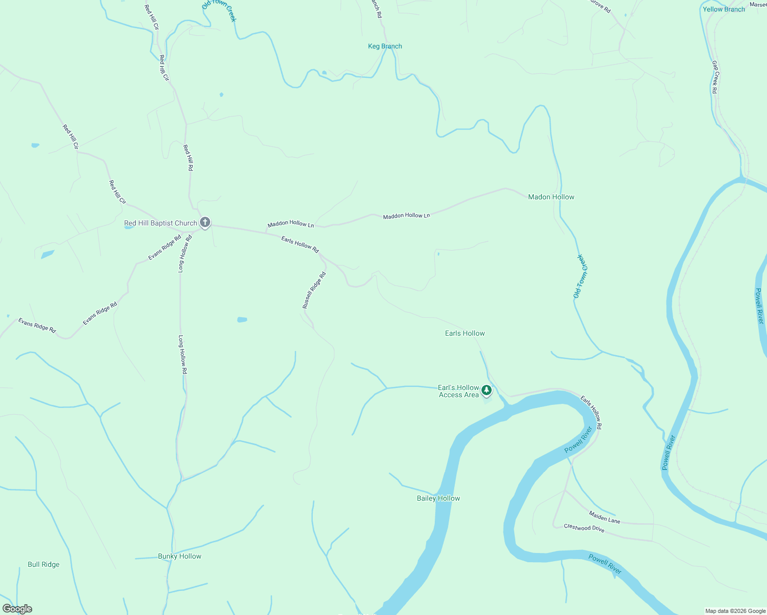 map of restaurants, bars, coffee shops, grocery stores, and more near 622 Earls Hollow Road in Claiborne