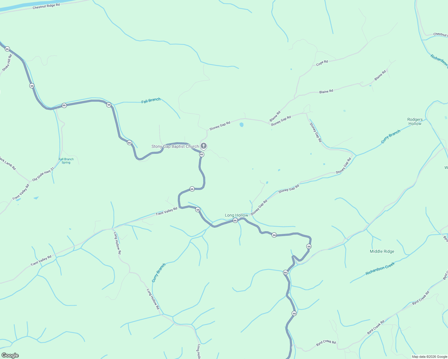 map of restaurants, bars, coffee shops, grocery stores, and more near 530 Mahan Lane in Sneedville