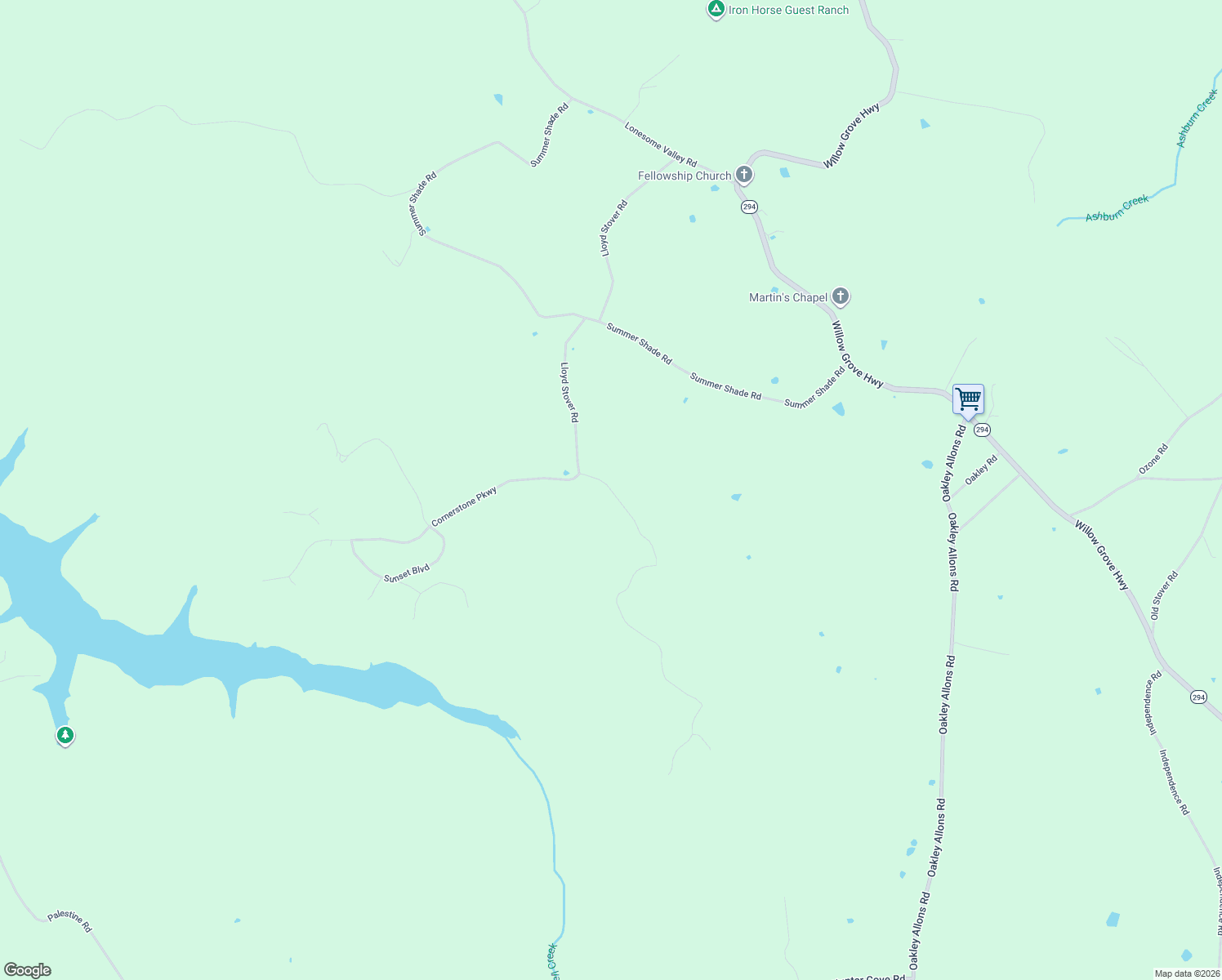 map of restaurants, bars, coffee shops, grocery stores, and more near 400-602 Lloyd Stover Road in Allons