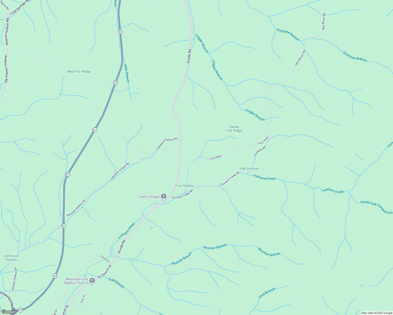 map of restaurants, bars, coffee shops, grocery stores, and more near 461 Foxhall Road in Mountain City