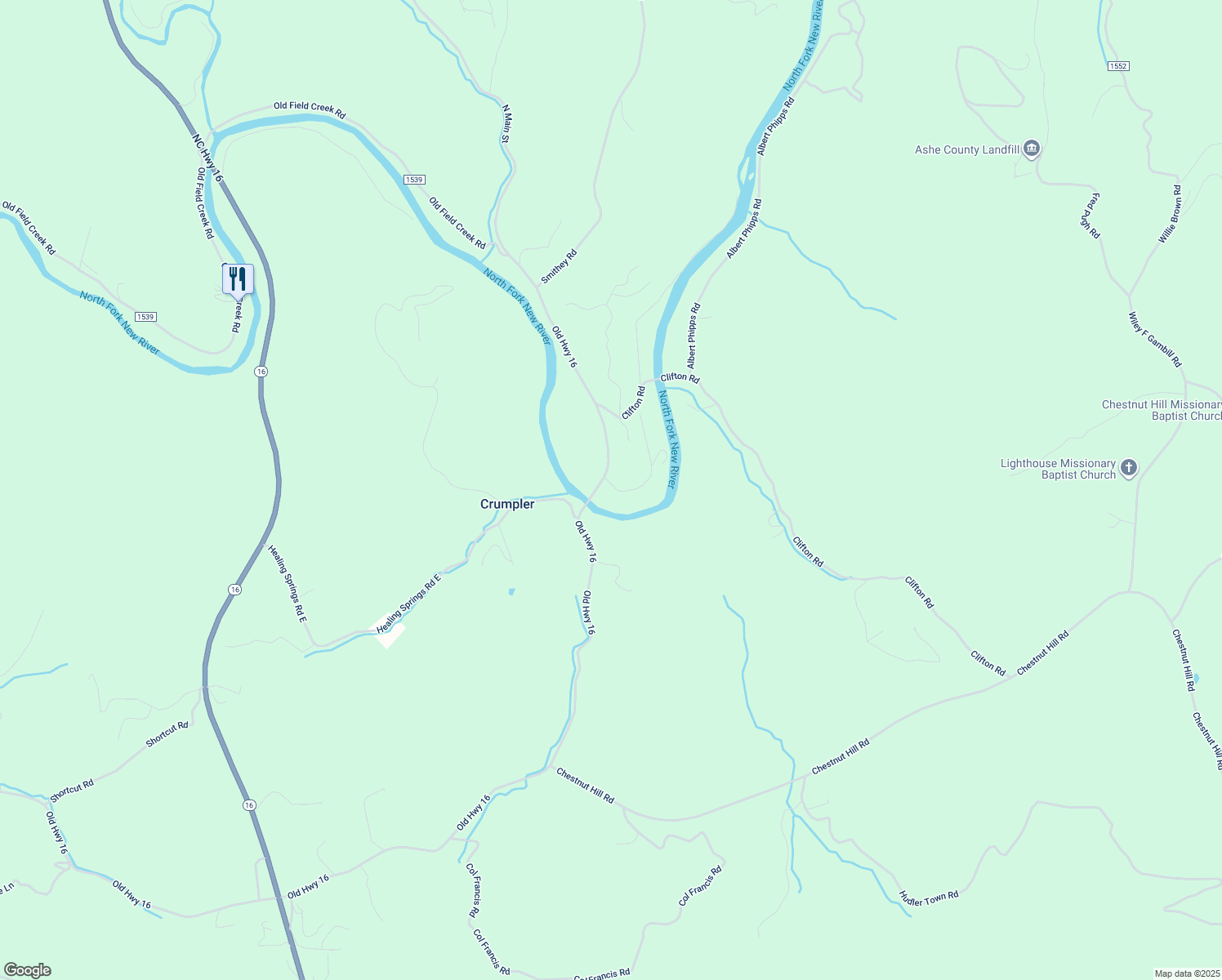 map of restaurants, bars, coffee shops, grocery stores, and more near 140 Beau Rivage Drive in Crumpler