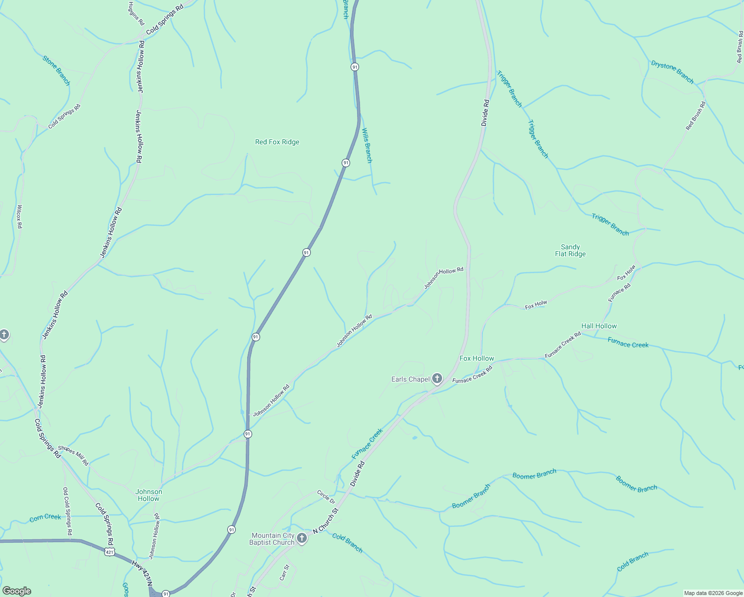 map of restaurants, bars, coffee shops, grocery stores, and more near 242 Ridgeview Drive in Mountain City
