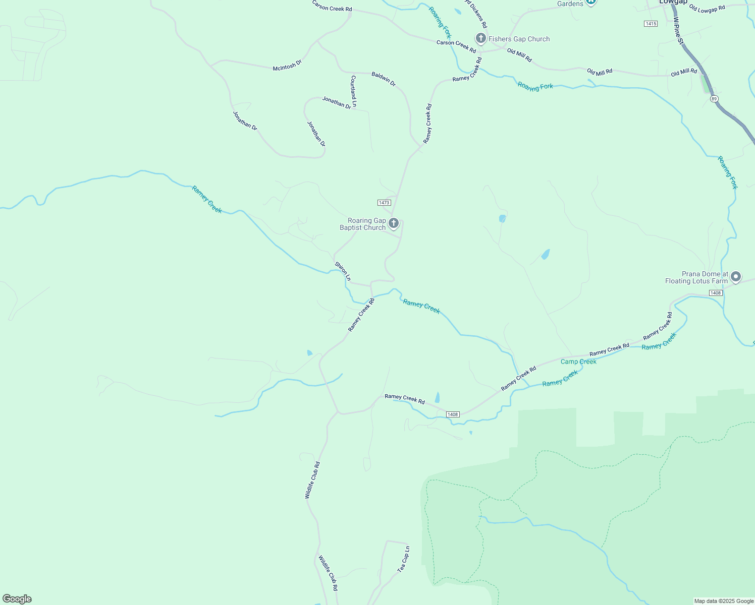 map of restaurants, bars, coffee shops, grocery stores, and more near 1618 Ramey Creek Road in Lowgap