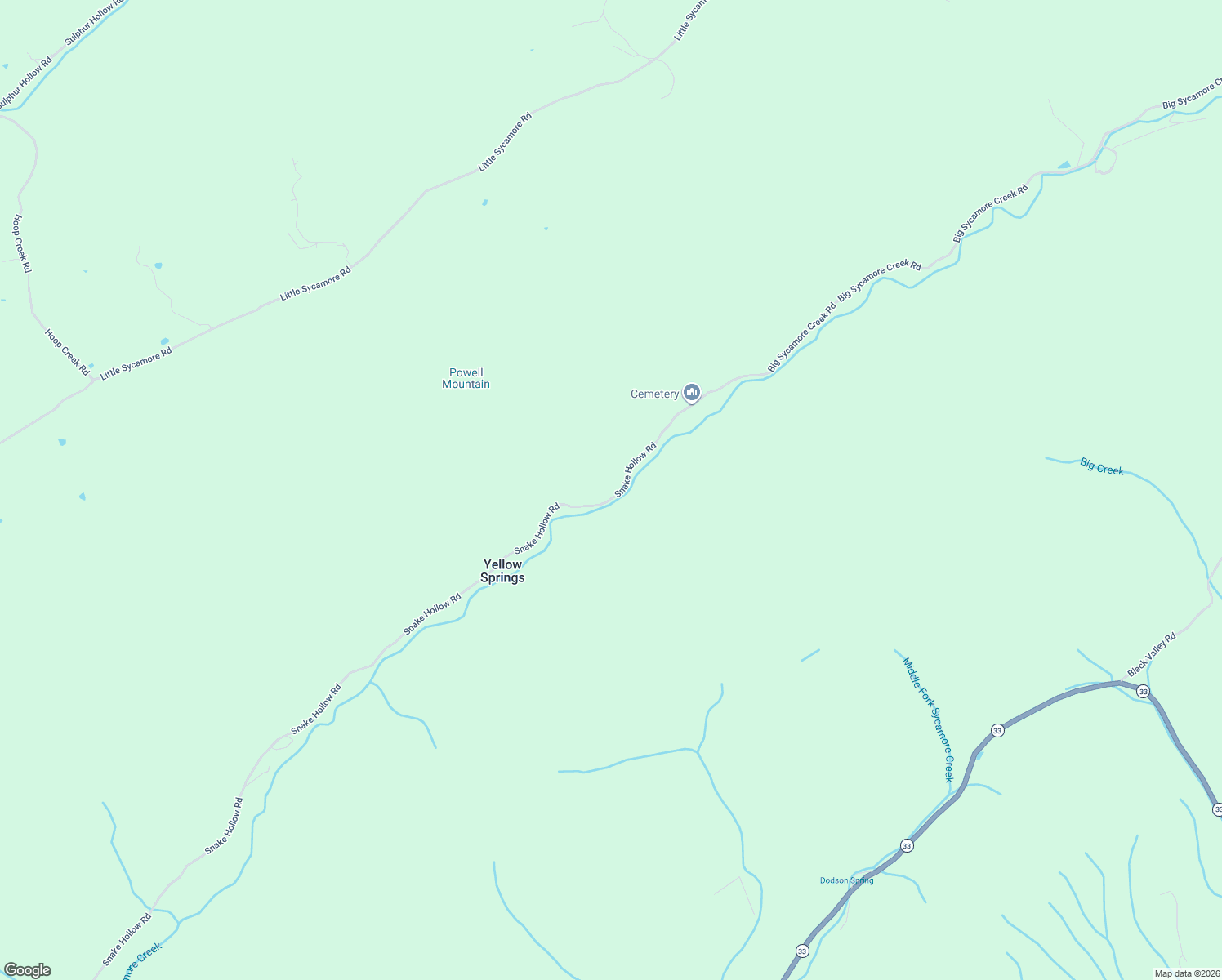 map of restaurants, bars, coffee shops, grocery stores, and more near 1449 Snake Hollow Rd in Sneedville