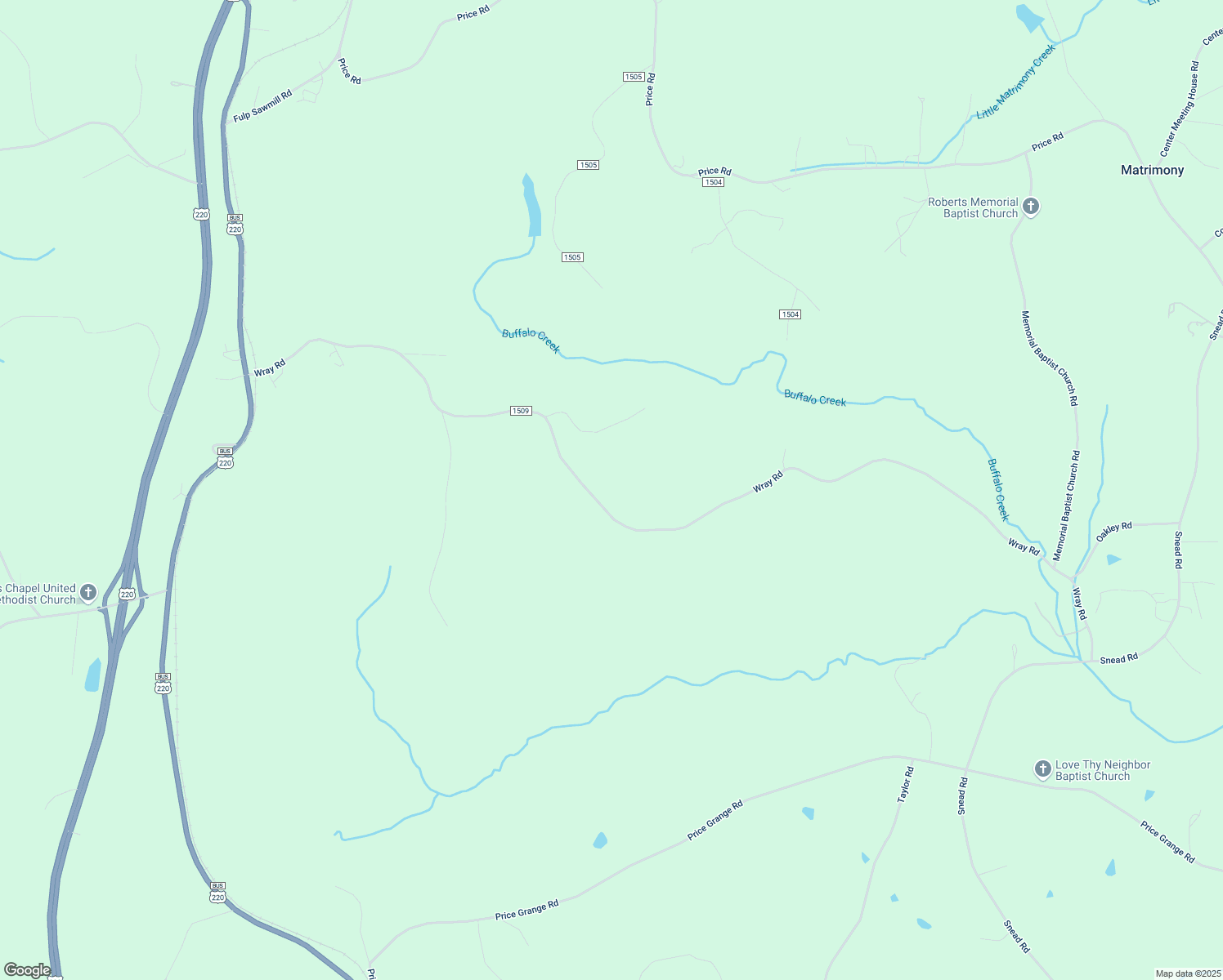 map of restaurants, bars, coffee shops, grocery stores, and more near 811 Wray Road in Stoneville