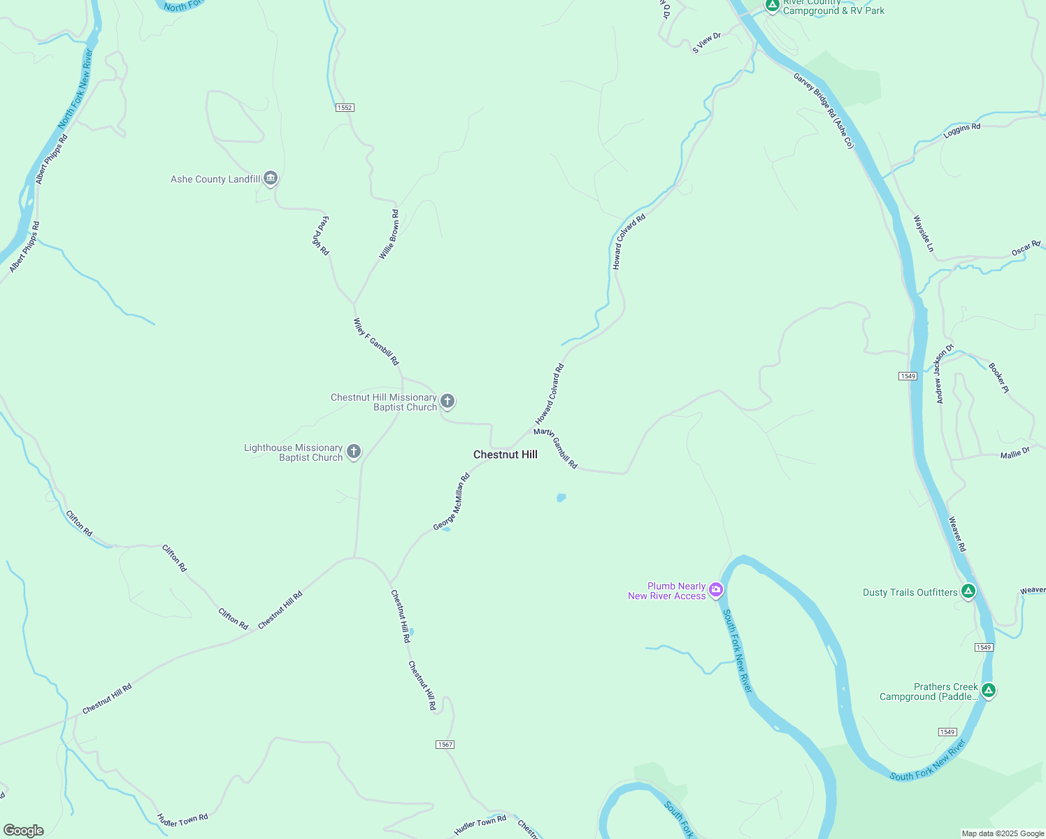 map of restaurants, bars, coffee shops, grocery stores, and more near 161 Martin Gambill Road in Crumpler