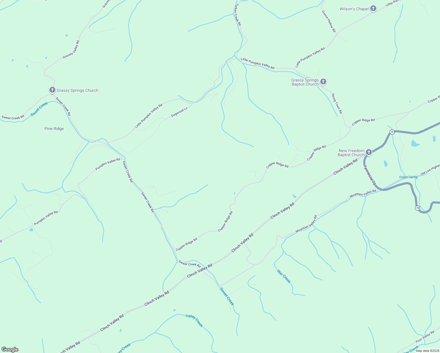 map of restaurants, bars, coffee shops, grocery stores, and more near 348 Clinch Valley Road in Eidson