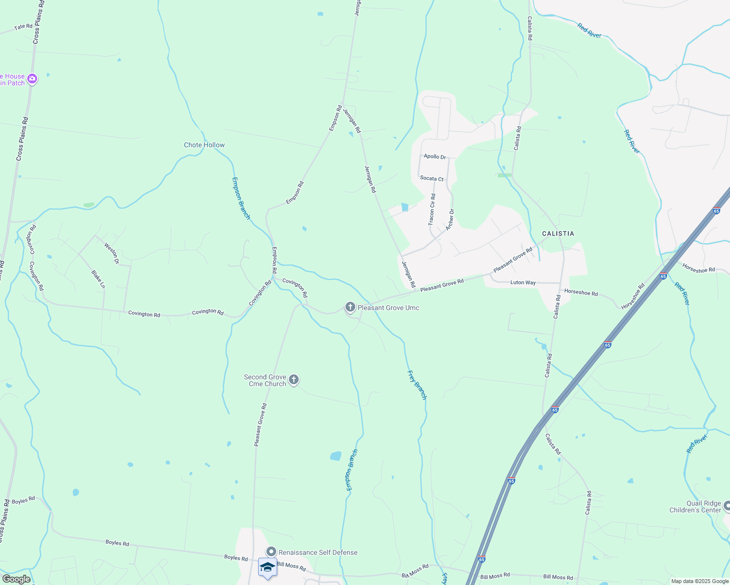 map of restaurants, bars, coffee shops, grocery stores, and more near 3914 Pleasant Grove Road in White House