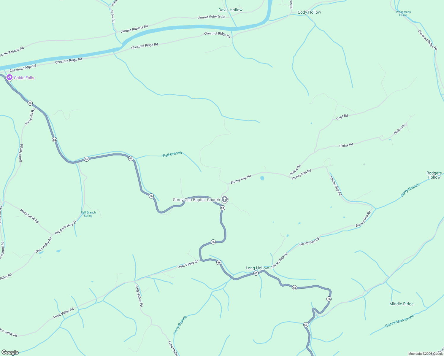 map of restaurants, bars, coffee shops, grocery stores, and more near 238 Don Greene Road in Sneedville