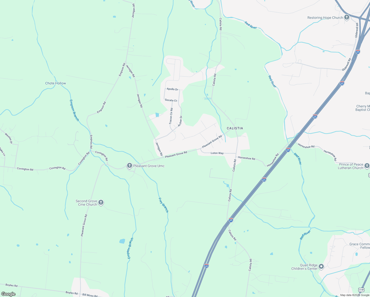 map of restaurants, bars, coffee shops, grocery stores, and more near 4020 Pleasant Grove Rd in White House