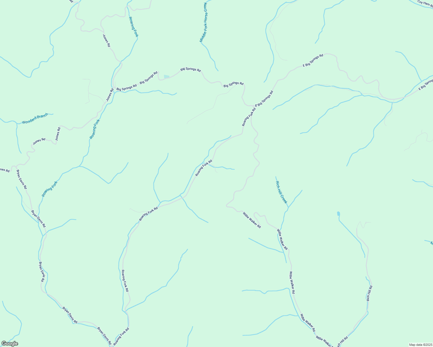 map of restaurants, bars, coffee shops, grocery stores, and more near 2880 Roaring Fork Road in Creston