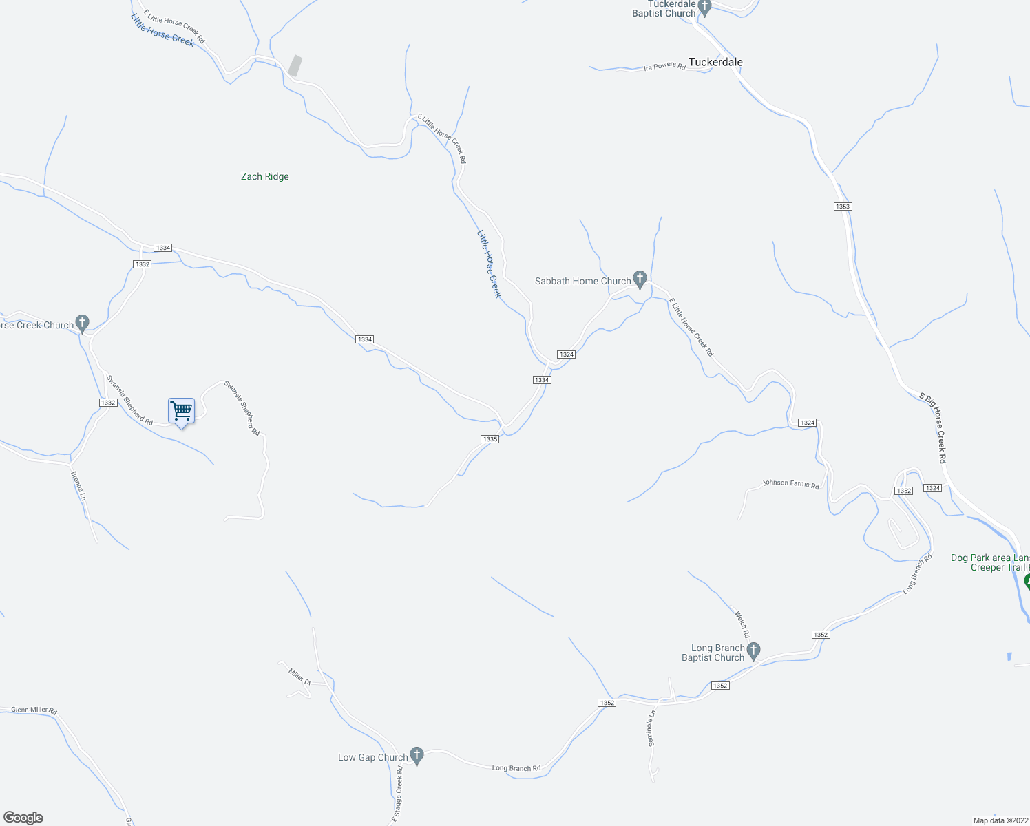 map of restaurants, bars, coffee shops, grocery stores, and more near 316 Joe Hampton Road in Lansing