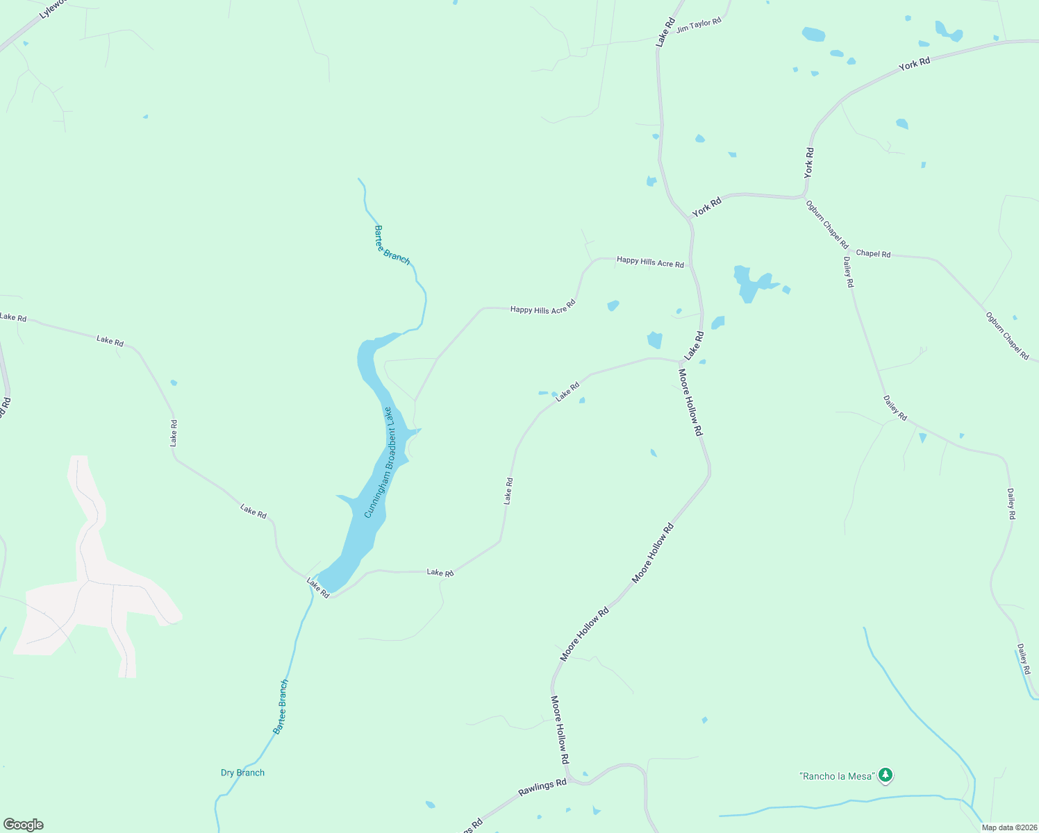 map of restaurants, bars, coffee shops, grocery stores, and more near 3636 Lake Road in Woodlawn