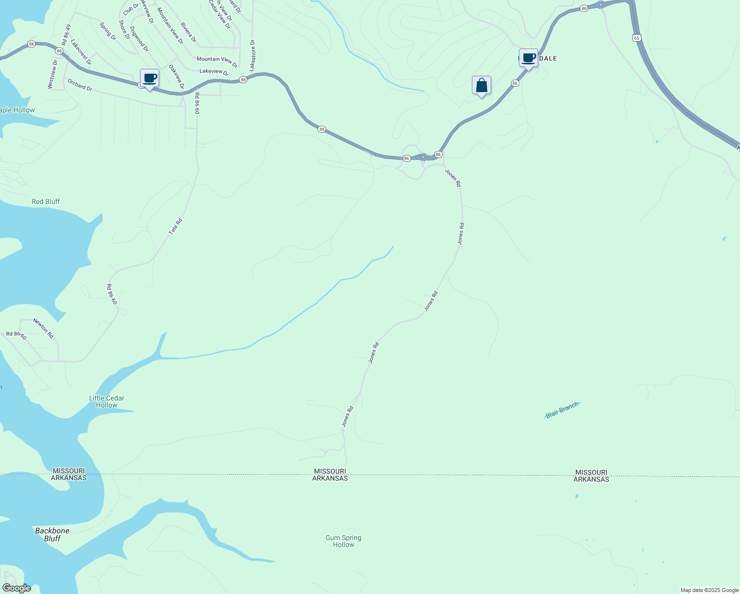 map of restaurants, bars, coffee shops, grocery stores, and more near in Ridgedale