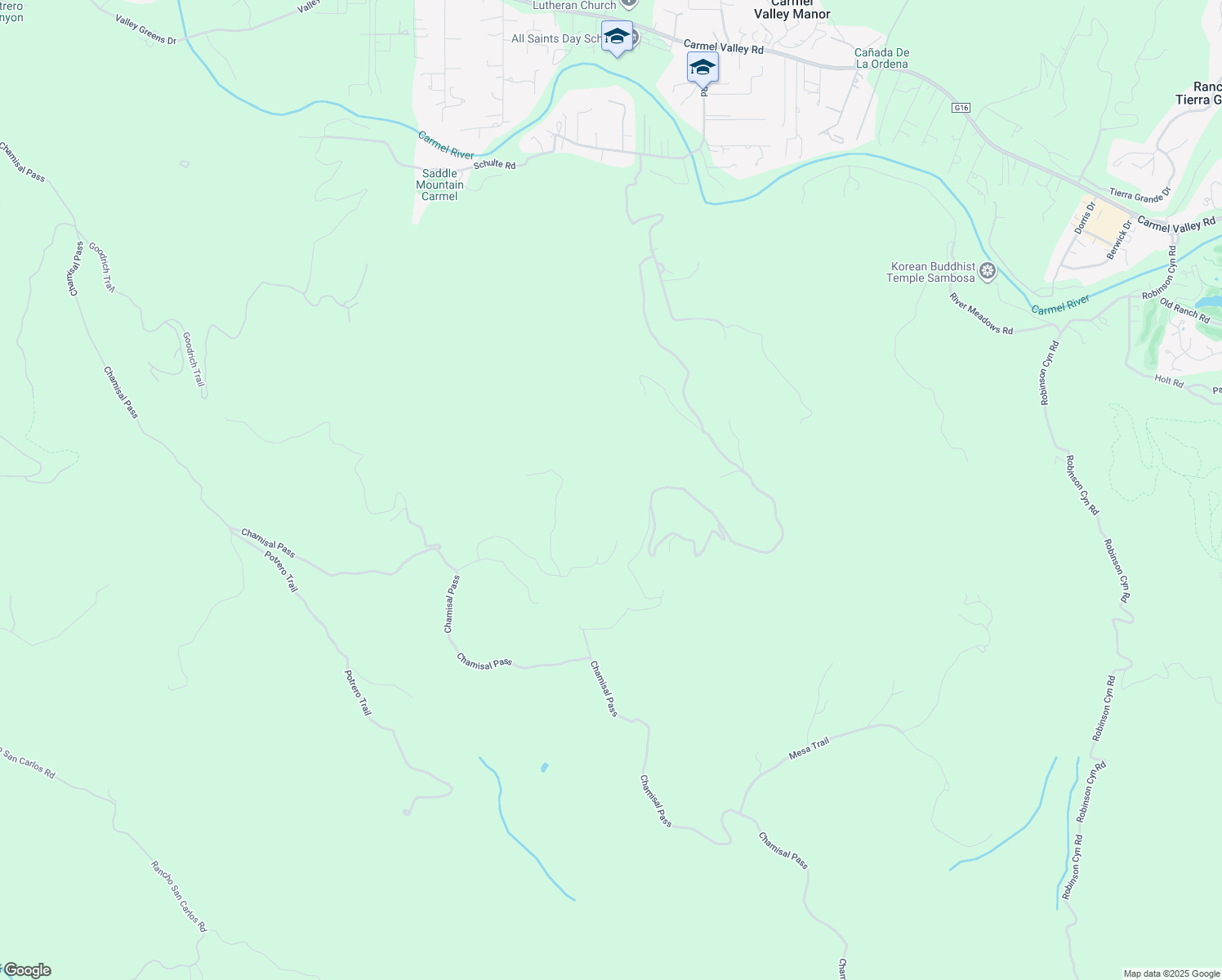 map of restaurants, bars, coffee shops, grocery stores, and more near 9 Corral Run in Carmel