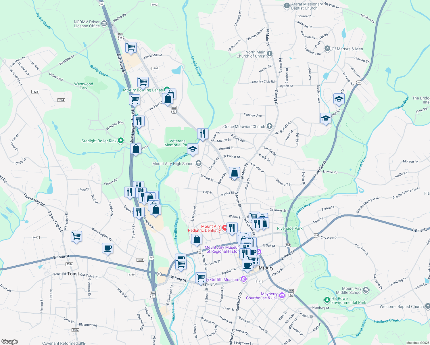 221 Mayberry Avenue, Mount Airy NC Walk Score