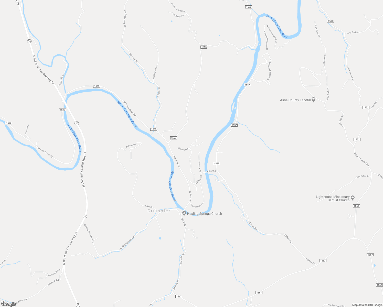 map of restaurants, bars, coffee shops, grocery stores, and more near 440 River Bend Hills Road in Crumpler