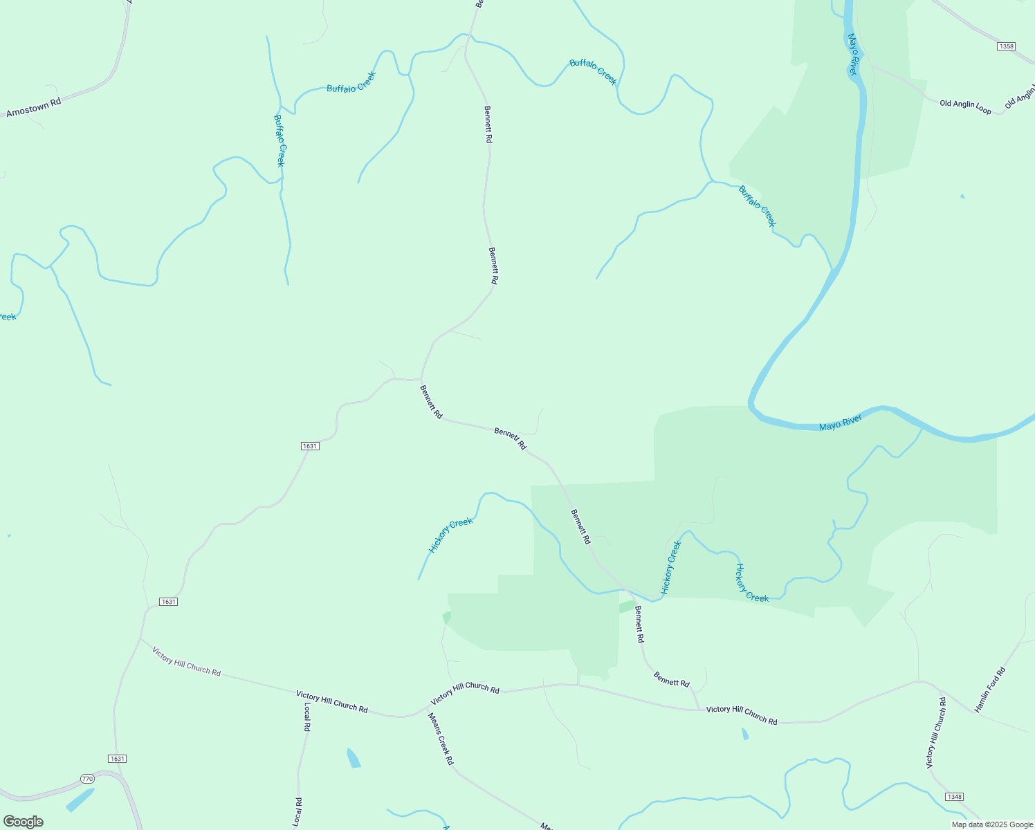 map of restaurants, bars, coffee shops, grocery stores, and more near 1359 Bennett Road in Stoneville