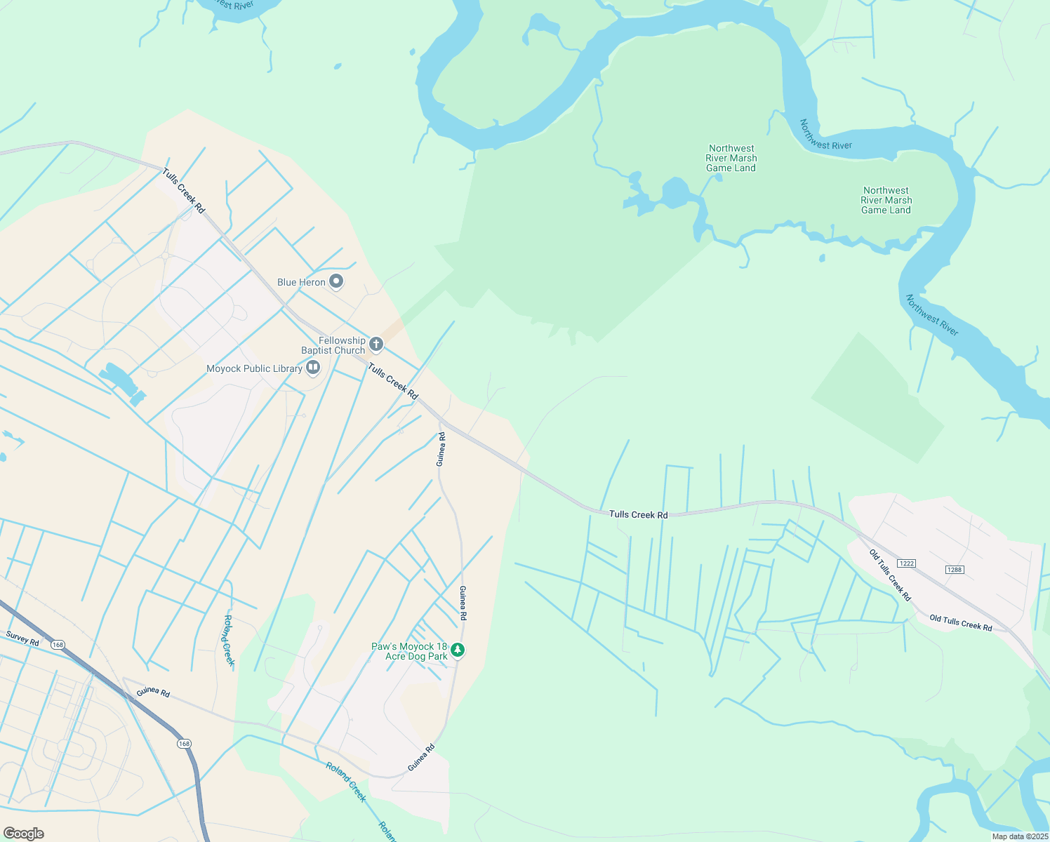 map of restaurants, bars, coffee shops, grocery stores, and more near 129 Deer Run in Currituck