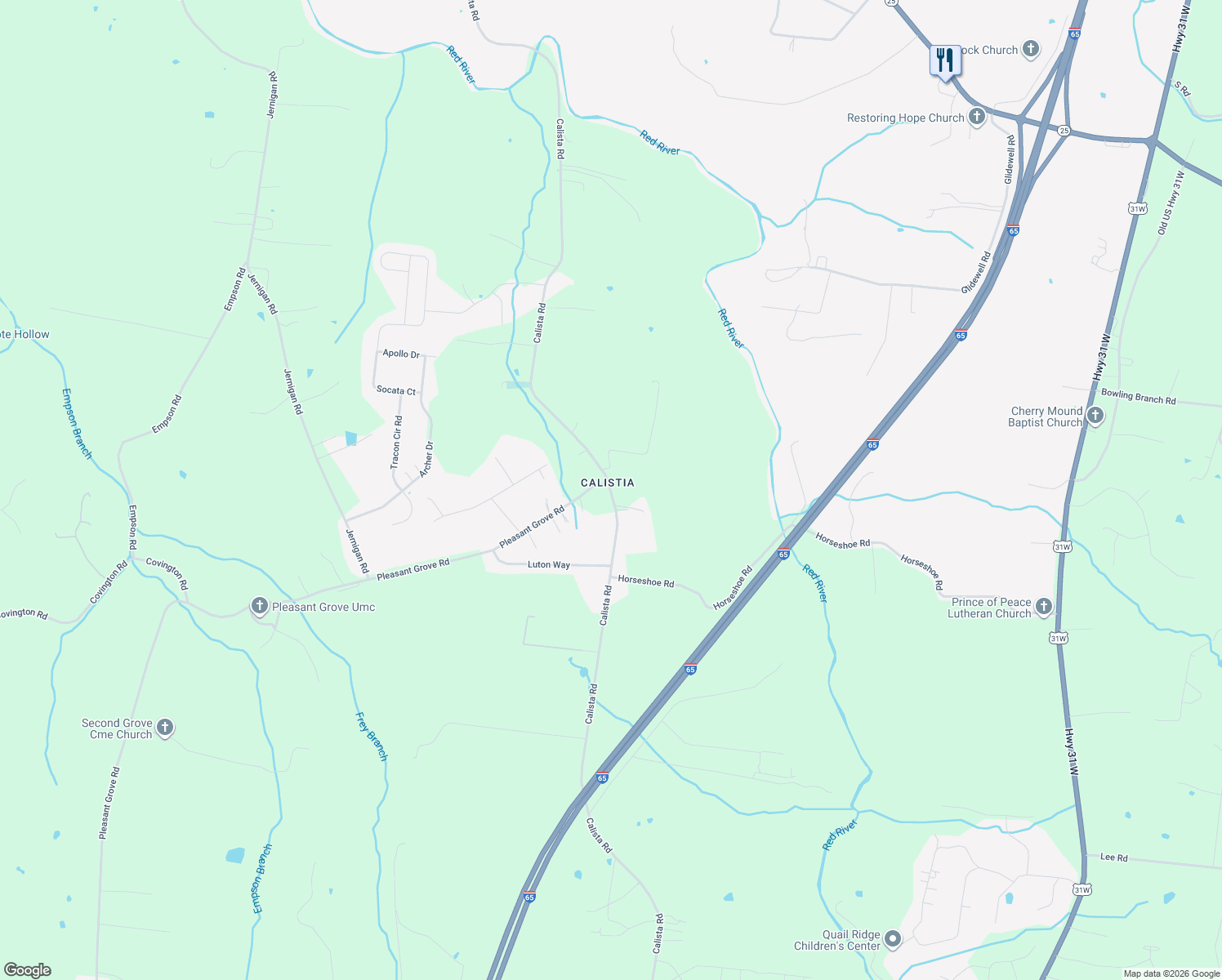 map of restaurants, bars, coffee shops, grocery stores, and more near 3808 Calista Rd in Cross Plains