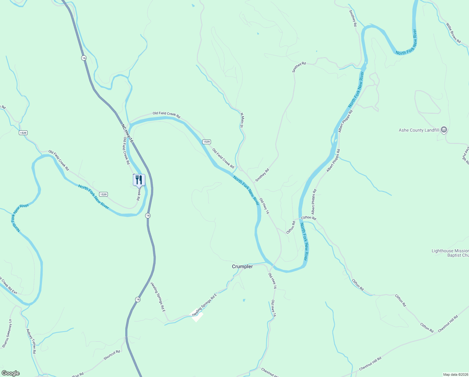 map of restaurants, bars, coffee shops, grocery stores, and more near 461 Martinez Road in Crumpler