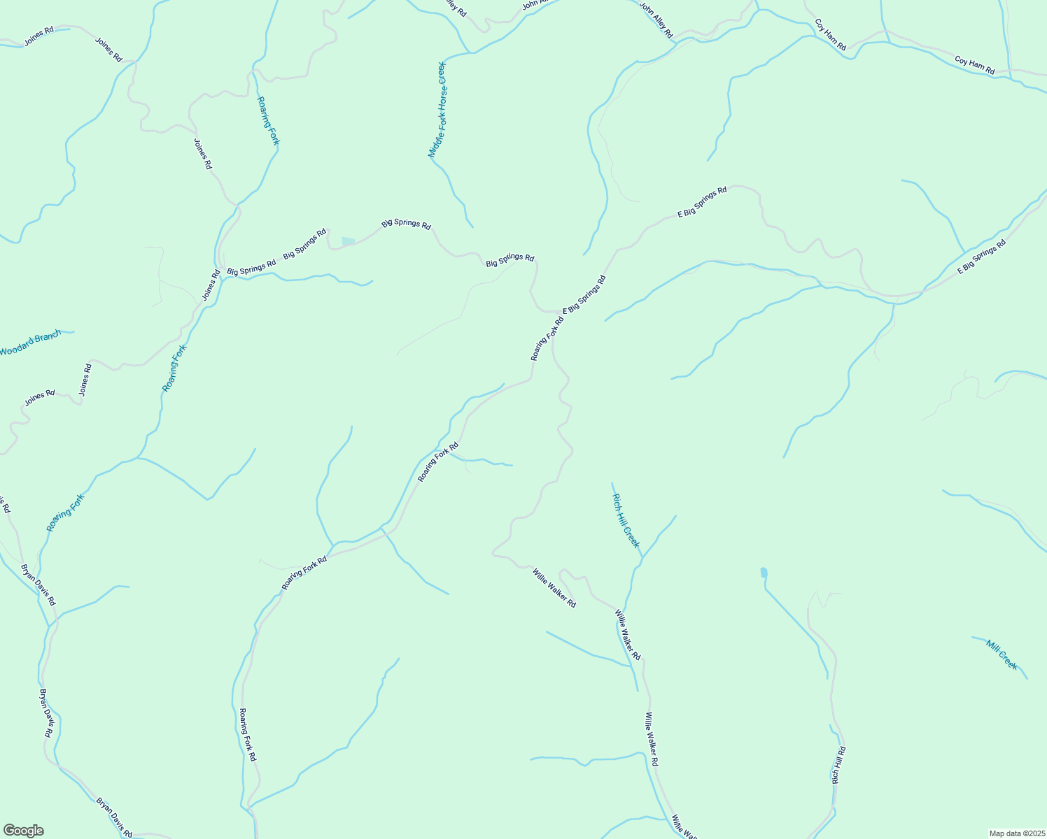 map of restaurants, bars, coffee shops, grocery stores, and more near 3042 Roaring Fork Road in Creston