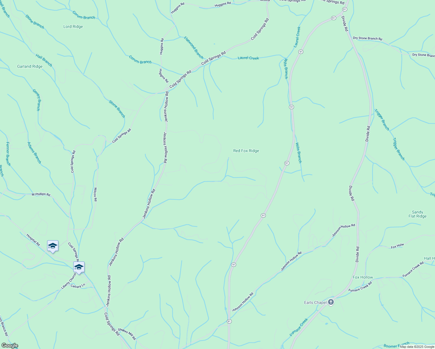 map of restaurants, bars, coffee shops, grocery stores, and more near 480 Laurelwood Lane in Mountain City