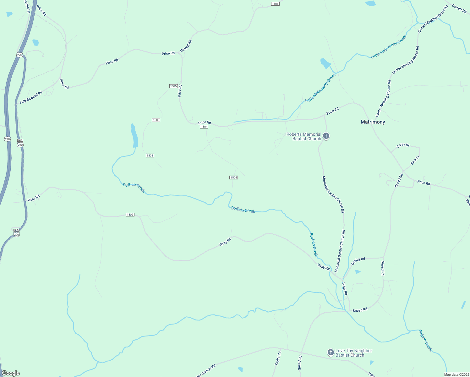 map of restaurants, bars, coffee shops, grocery stores, and more near 177 Bruins Lane in Stoneville