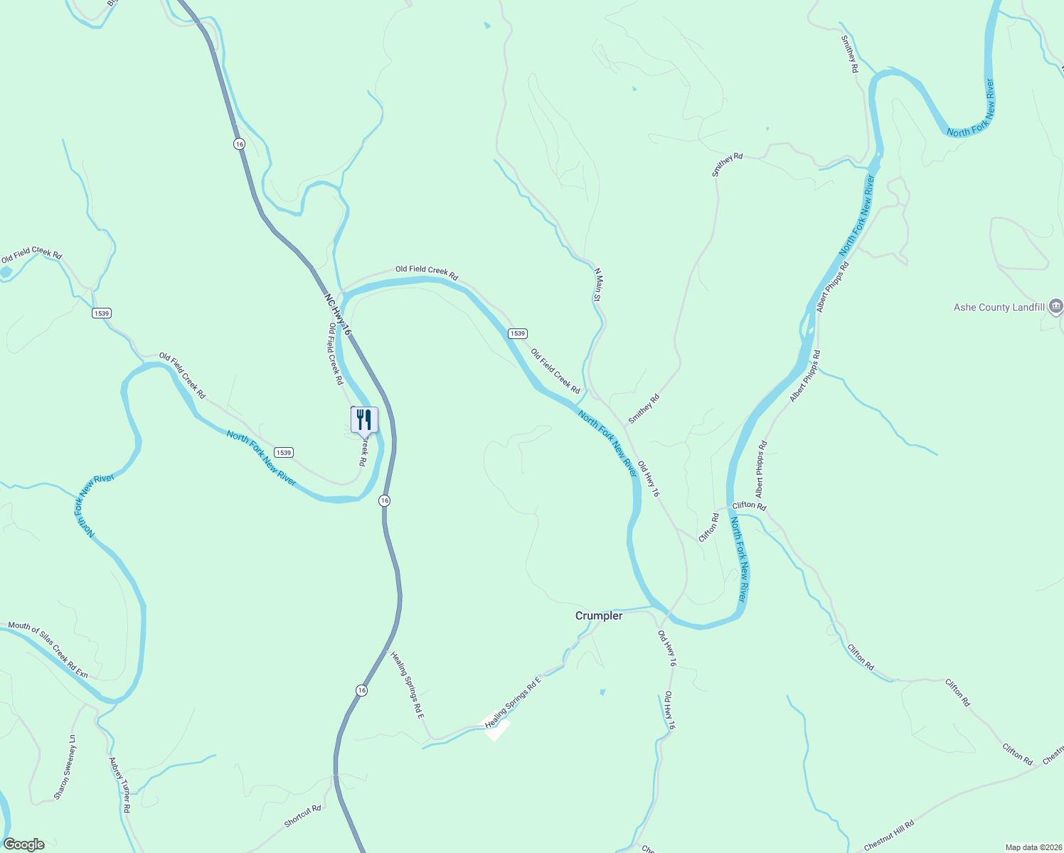 map of restaurants, bars, coffee shops, grocery stores, and more near 461 Martinez Road in Crumpler